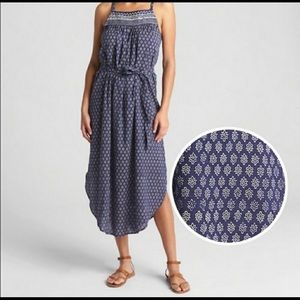 Navy blue midi dress. NWT. Crafted by artisans.